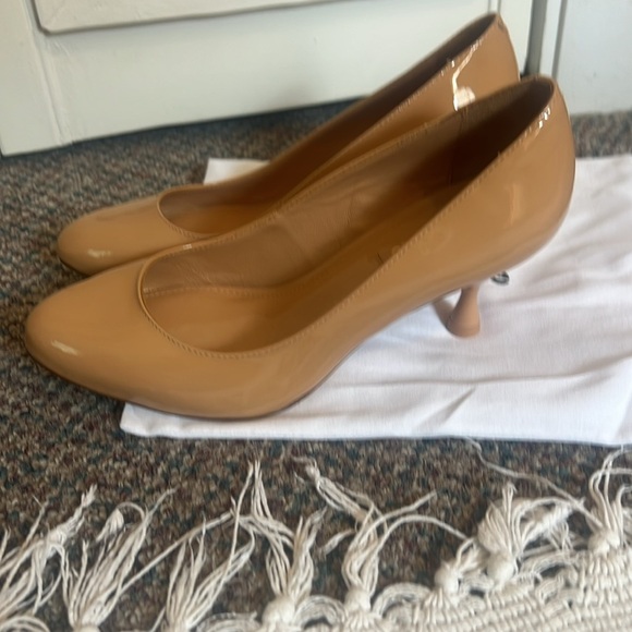 LARROUDE Patent Leather Michelle Lo stiletto Pumps shoes 6.5M - Picture 5 of 9